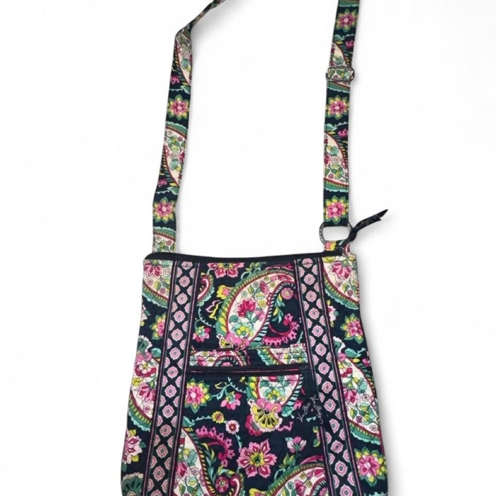 Vera Bradley Jazzy Blooms Quilted Cotton Crossbody Hipster Bag